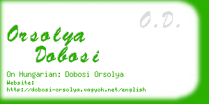 orsolya dobosi business card